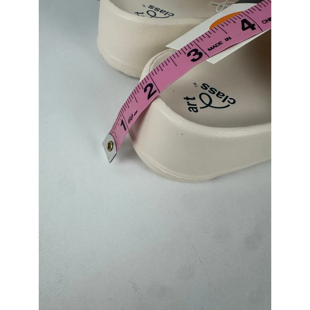 Art Class Edie White Cream Platform Slide Sandals Kids Size 2 New